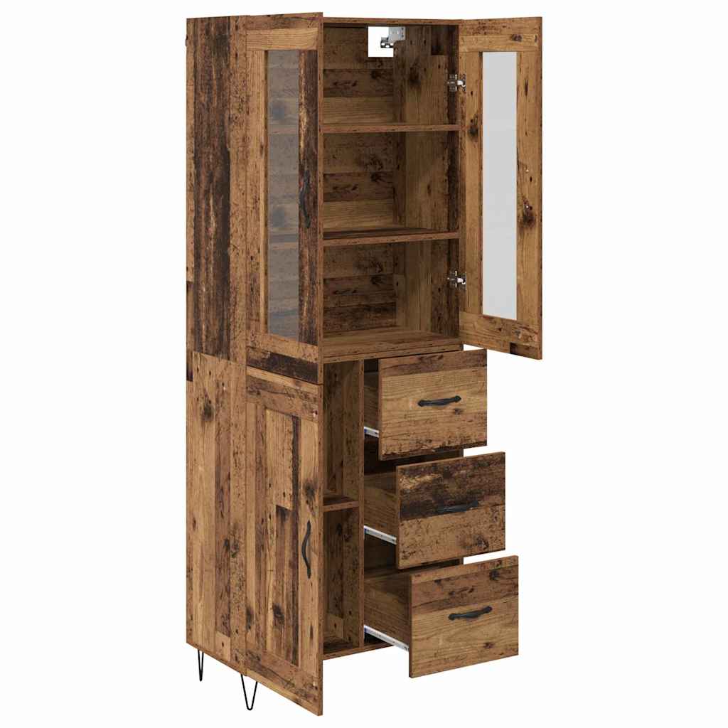 Highboard Altholz 69,5 x 34 x 90 cm Holzwerkstoff