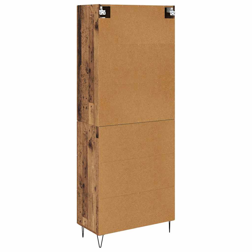 Highboard Altholz 69,5 x 34 x 90 cm Holzwerkstoff
