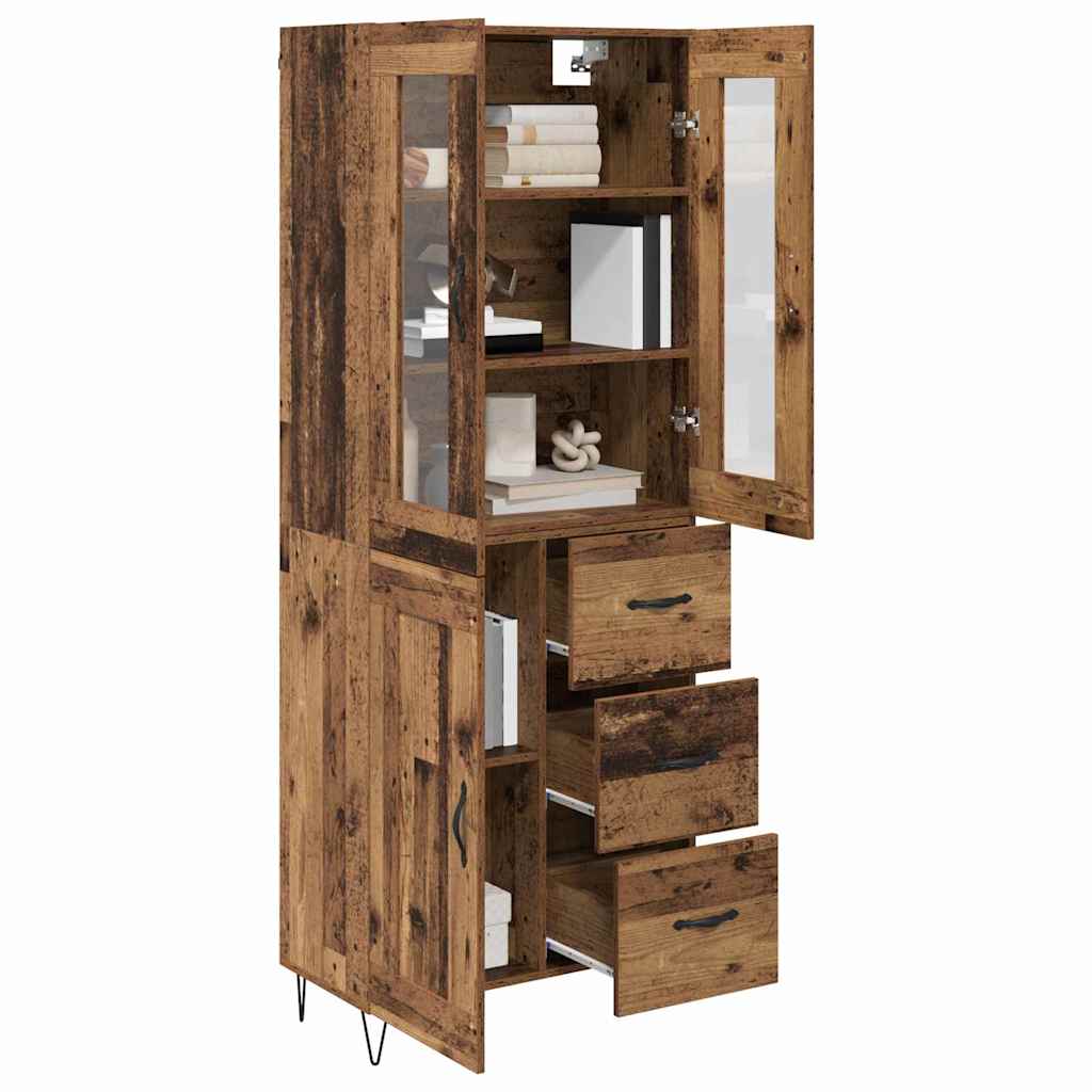 Highboard Altholz 69,5 x 34 x 90 cm Holzwerkstoff