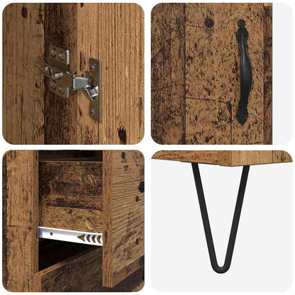 Highboard Altholz 69,5 x 34 x 90 cm Holzwerkstoff