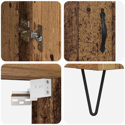 Highboard Altholz 69,5 x 34 x 90 cm Holzwerkstoff