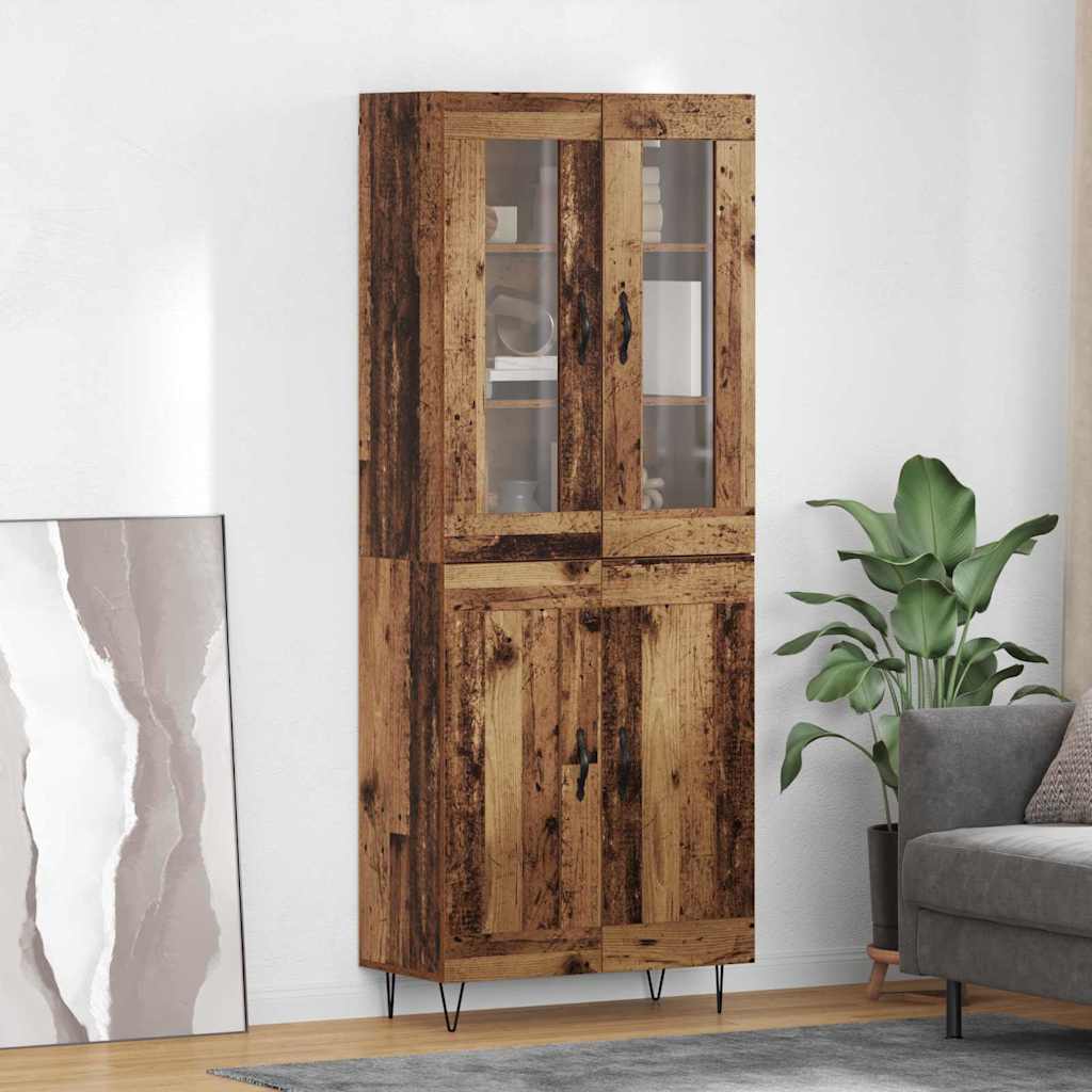 Highboard Altholz 69,5 x 34 x 90 cm Holzwerkstoff