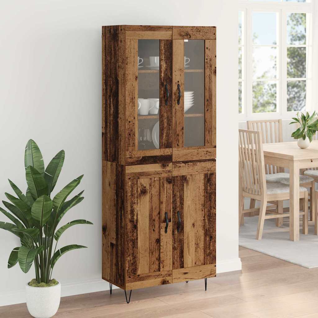 Highboard Altholz 69,5 x 34 x 90 cm Holzwerkstoff