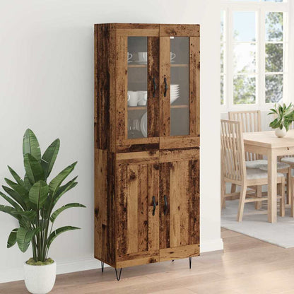 Highboard Altholz 69,5 x 34 x 90 cm Holzwerkstoff