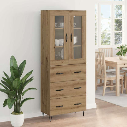 Highboard Artisan-Eiche 69,5 x 34 x 90 cm Holzwerkstoff