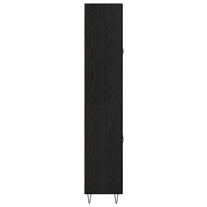 Highboard Schwarz Eichen-Optik 69,5 x 34 x 90 cm Holzwerkstoff