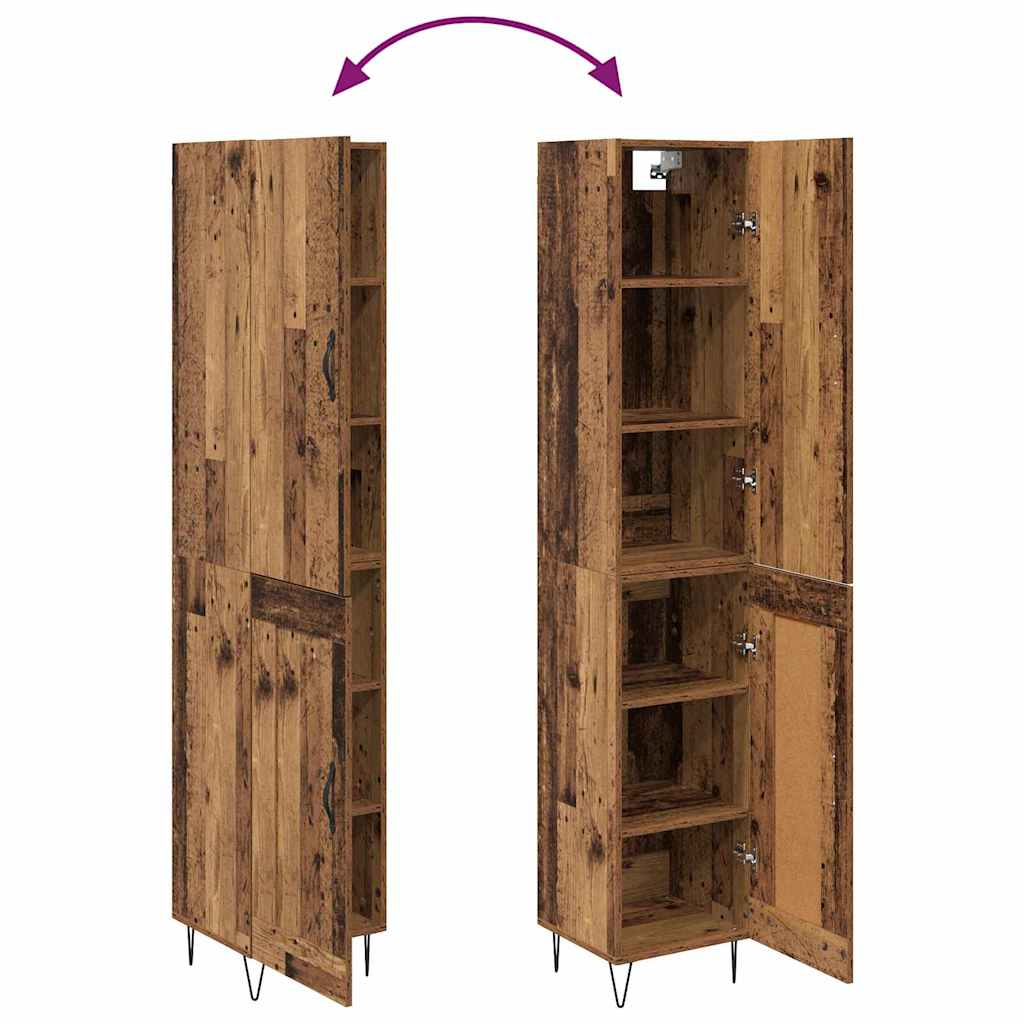 Highboard Altholz 34,5 x 34 x 90 cm Holzwerkstoff