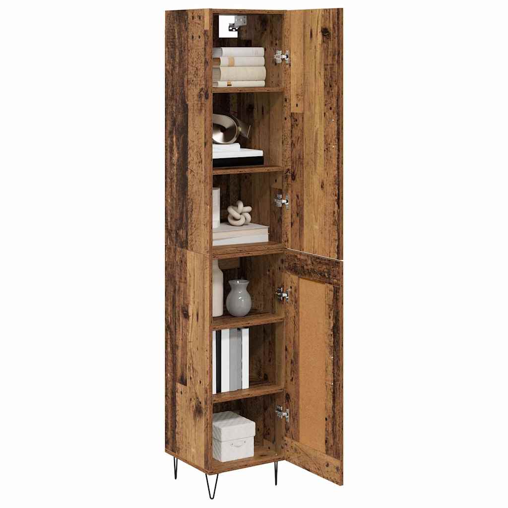Highboard Altholz 34,5 x 34 x 90 cm Holzwerkstoff