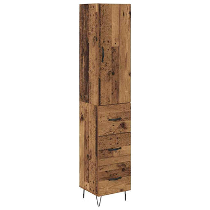 Highboard Altholz 34,5 x 34 x 90 cm Holzwerkstoff