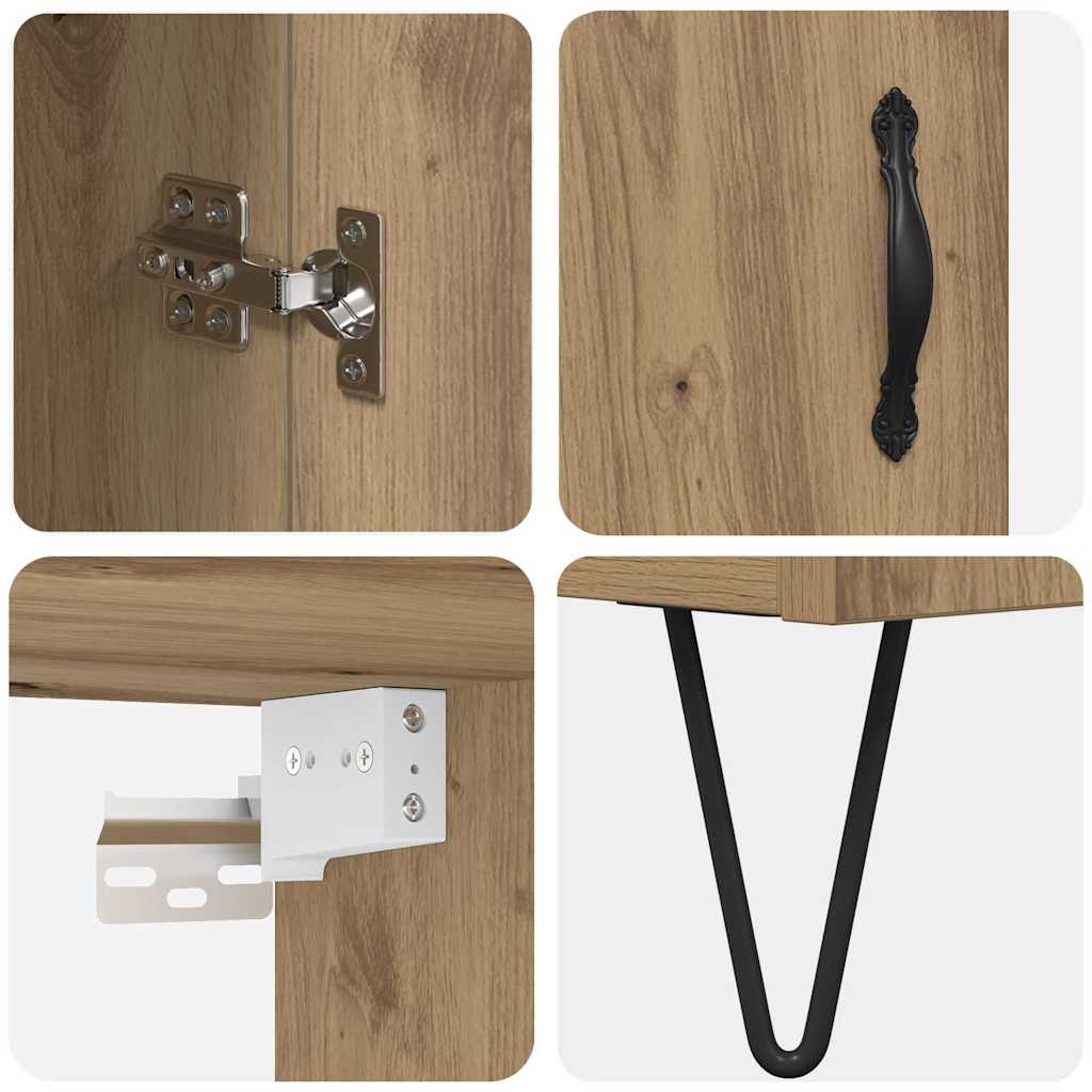 Highboard Artisan-Eiche 34,5 x 34 x 90 cm Holzwerkstoff