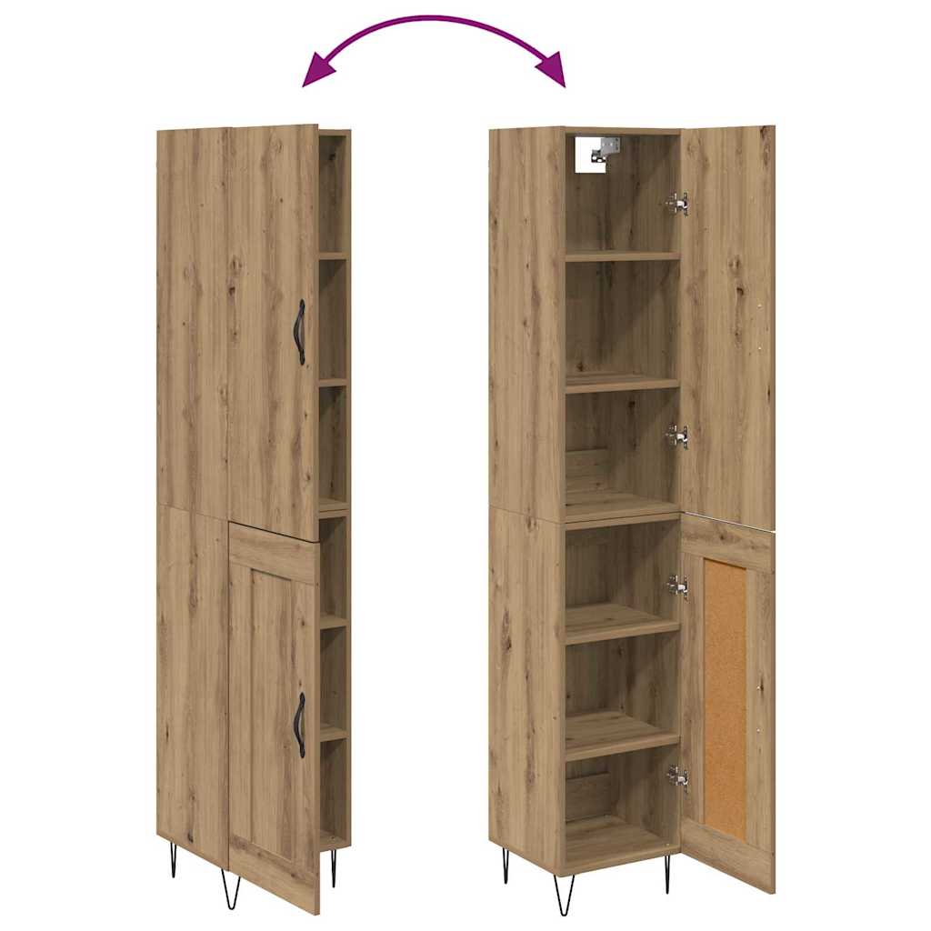 Highboard Artisan-Eiche 34,5 x 34 x 90 cm Holzwerkstoff