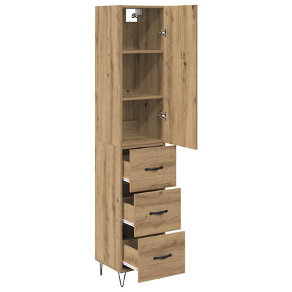 Highboard Artisan-Eiche 34,5 x 34 x 90 cm Holzwerkstoff
