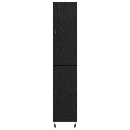 Highboard Schwarz Eichen-Optik 34,5 x 34 x 90 cm Holzwerkstoff