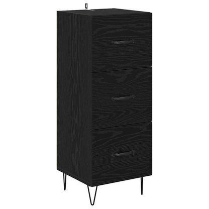 Highboard Schwarz Eichen-Optik 34,5 x 34 x 90 cm Holzwerkstoff