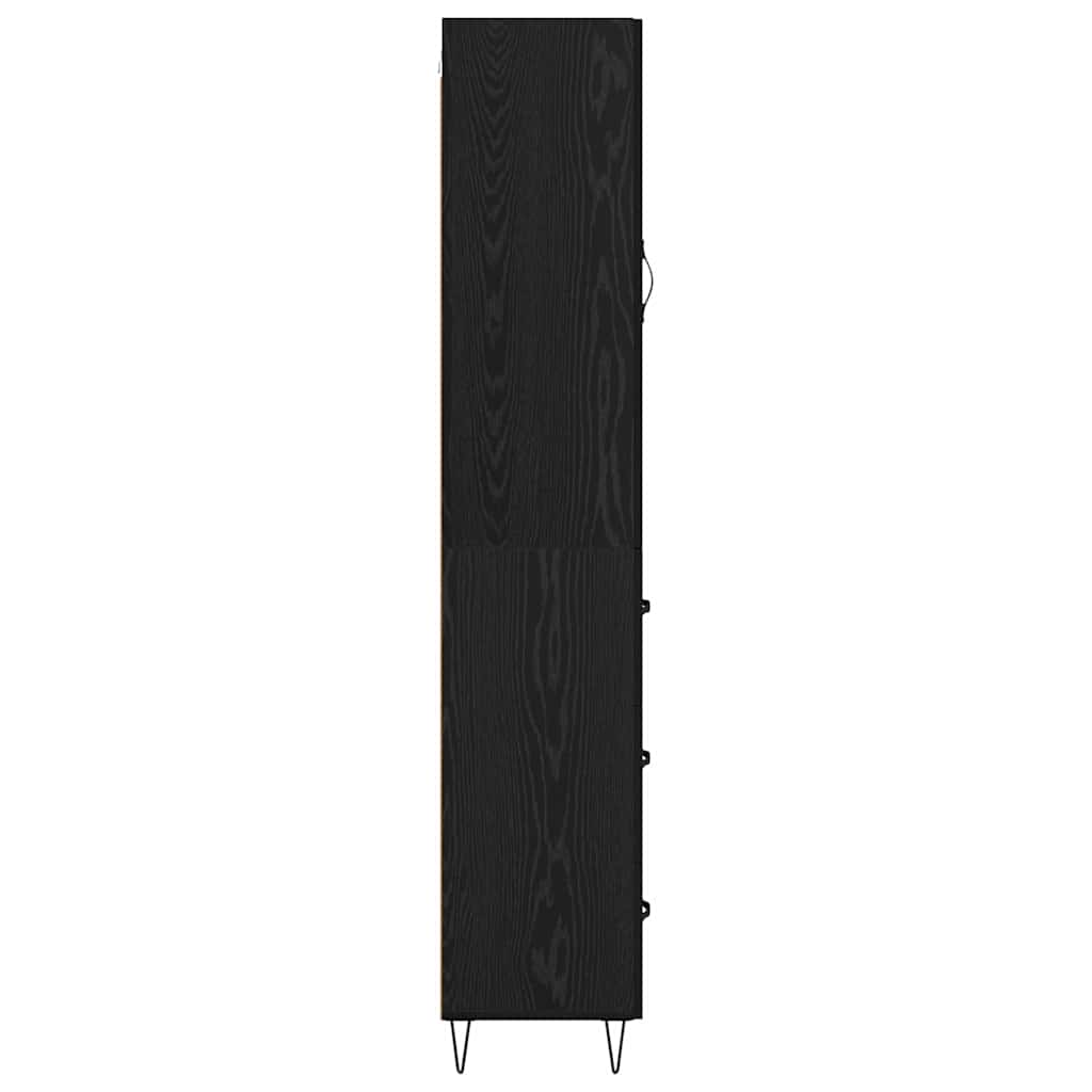 Highboard Schwarz Eichen-Optik 34,5 x 34 x 90 cm Holzwerkstoff