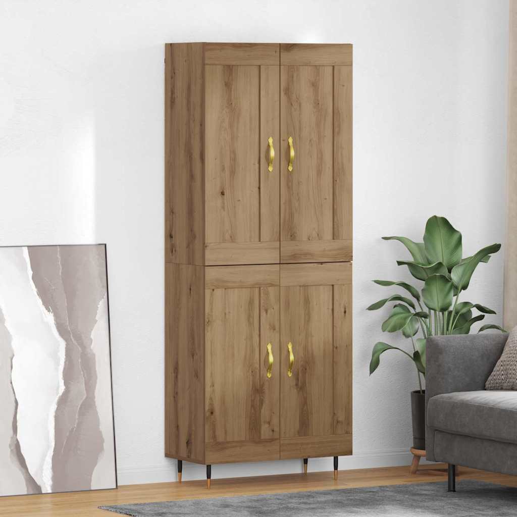 Highboard Artisan-Eiche 69,5 x 34 x 90 cm Holzwerkstoff