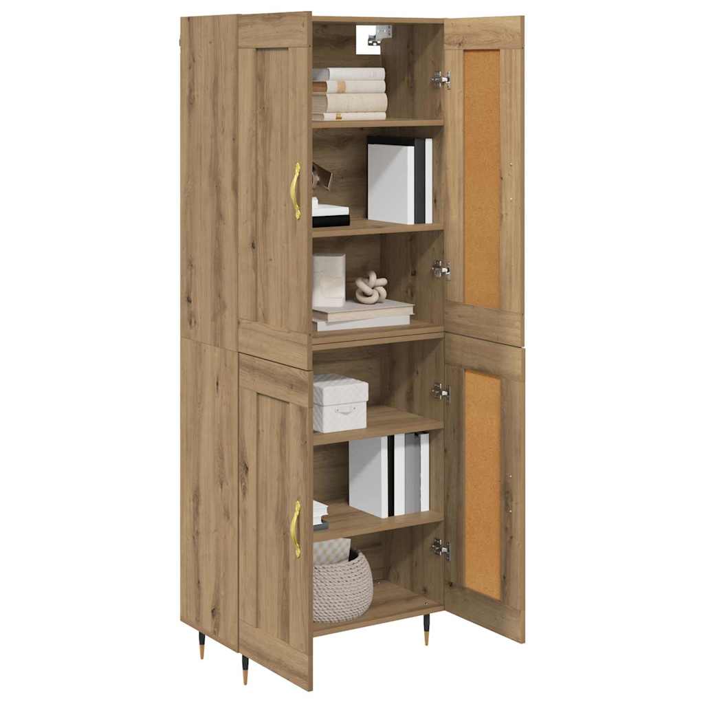 Highboard Artisan-Eiche 69,5 x 34 x 90 cm Holzwerkstoff