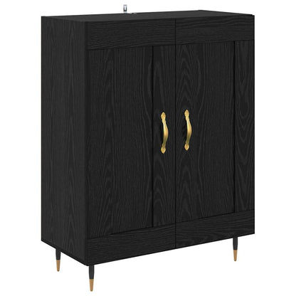 Highboard Schwarz Eichen-Optik 69,5 x 34 x 90 cm Holzwerkstoff