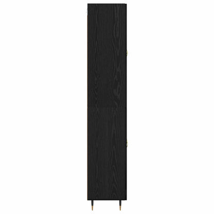 Highboard Schwarz Eichen-Optik 69,5 x 34 x 90 cm Holzwerkstoff