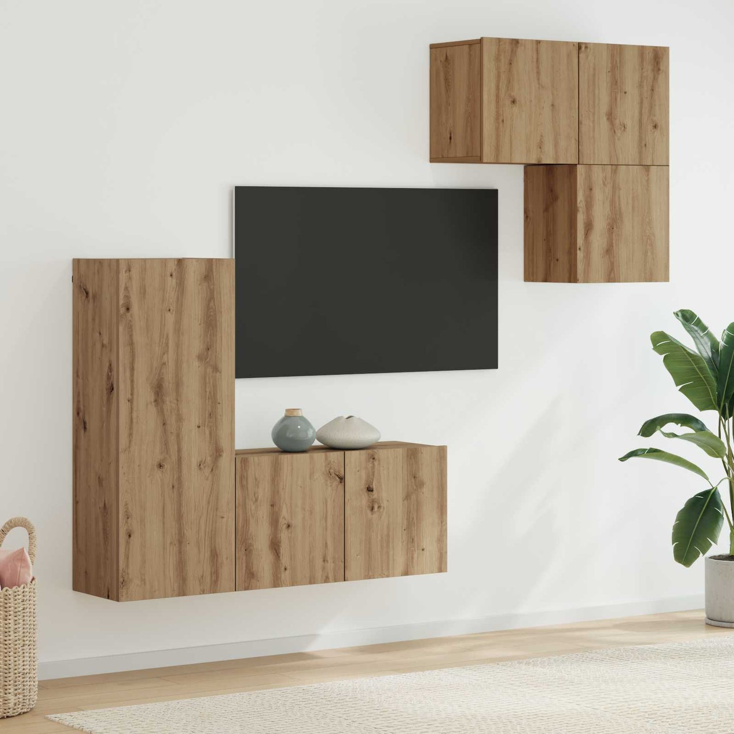 TV-Schränk 4 pcs Artisan-Eiche Holzwerkstoff