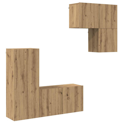 TV-Schränk 4 stk. Artisan-Eiche Holzwerkstoff