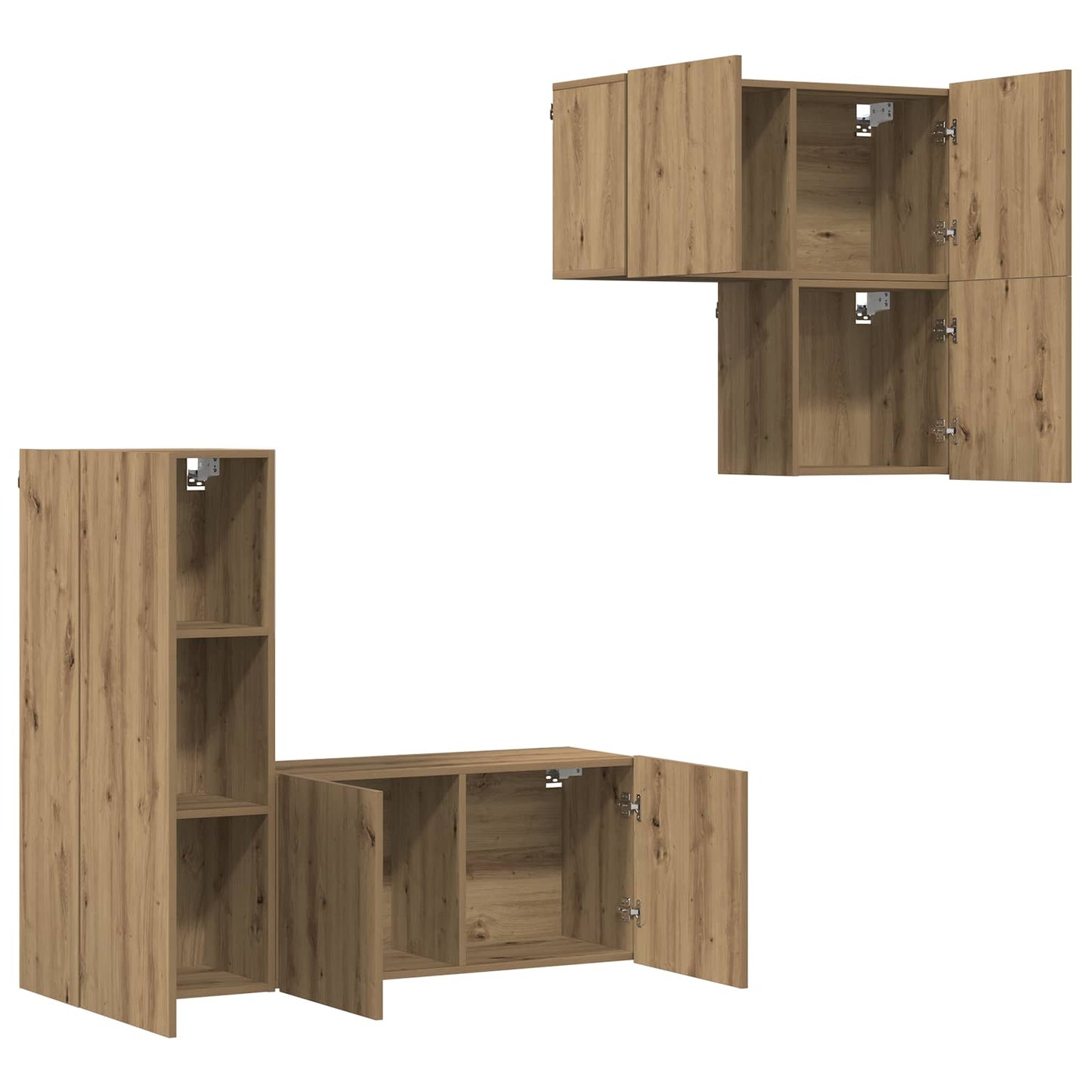 TV-Schränk 4 pcs Artisan-Eiche Holzwerkstoff