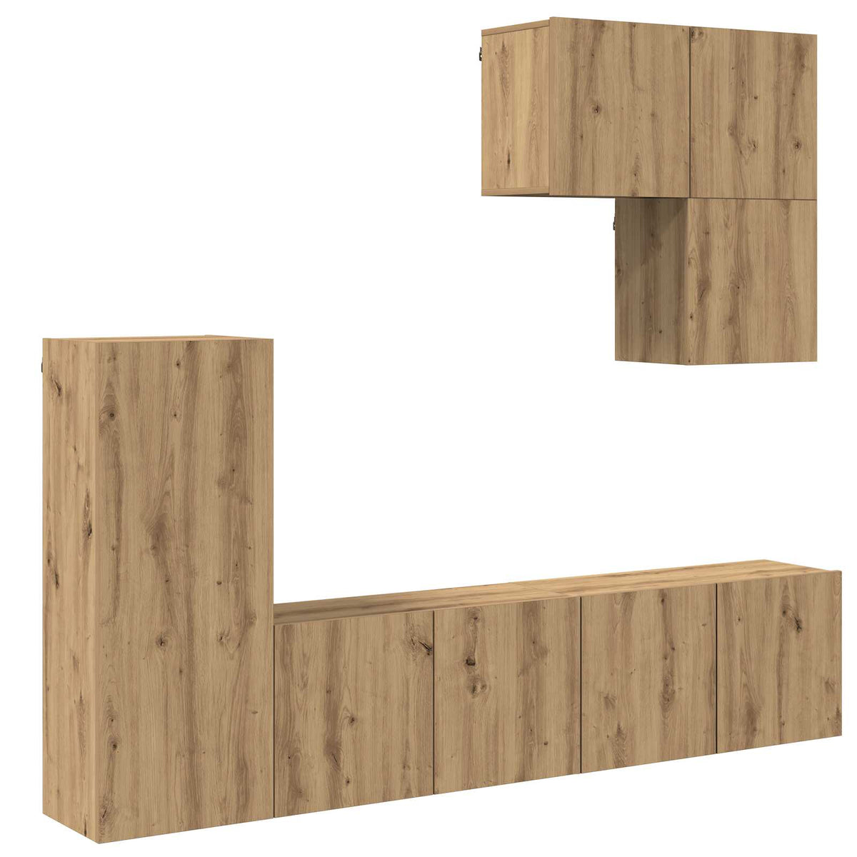 TV-Wandmöbel 5 stk. Artisan-Eiche Holzwerkstoff