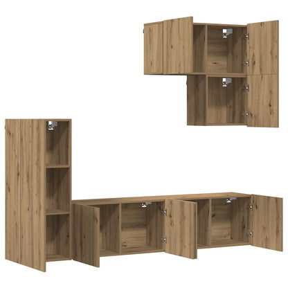 TV-Wandmöbel 5 stk. Artisan-Eiche Holzwerkstoff