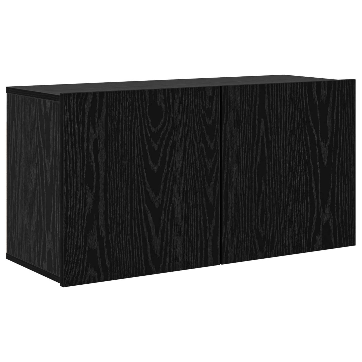 TV-Wandmöbel 5 pcs Schwarz Eichen-Optik Holzwerkstoff