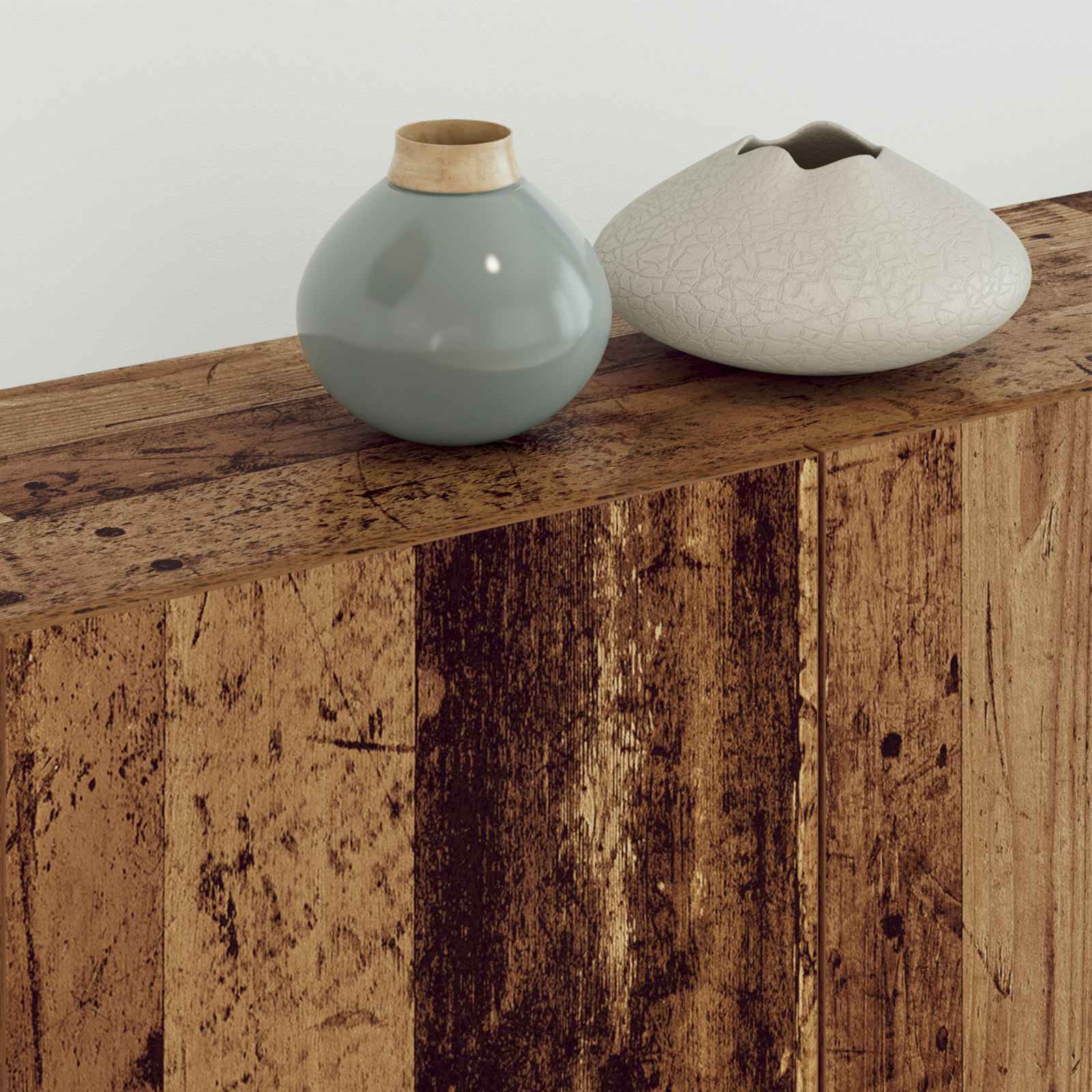 TV-Wandmöbel Wandmontiert 5 pcs Altholz Holzwerkstoff