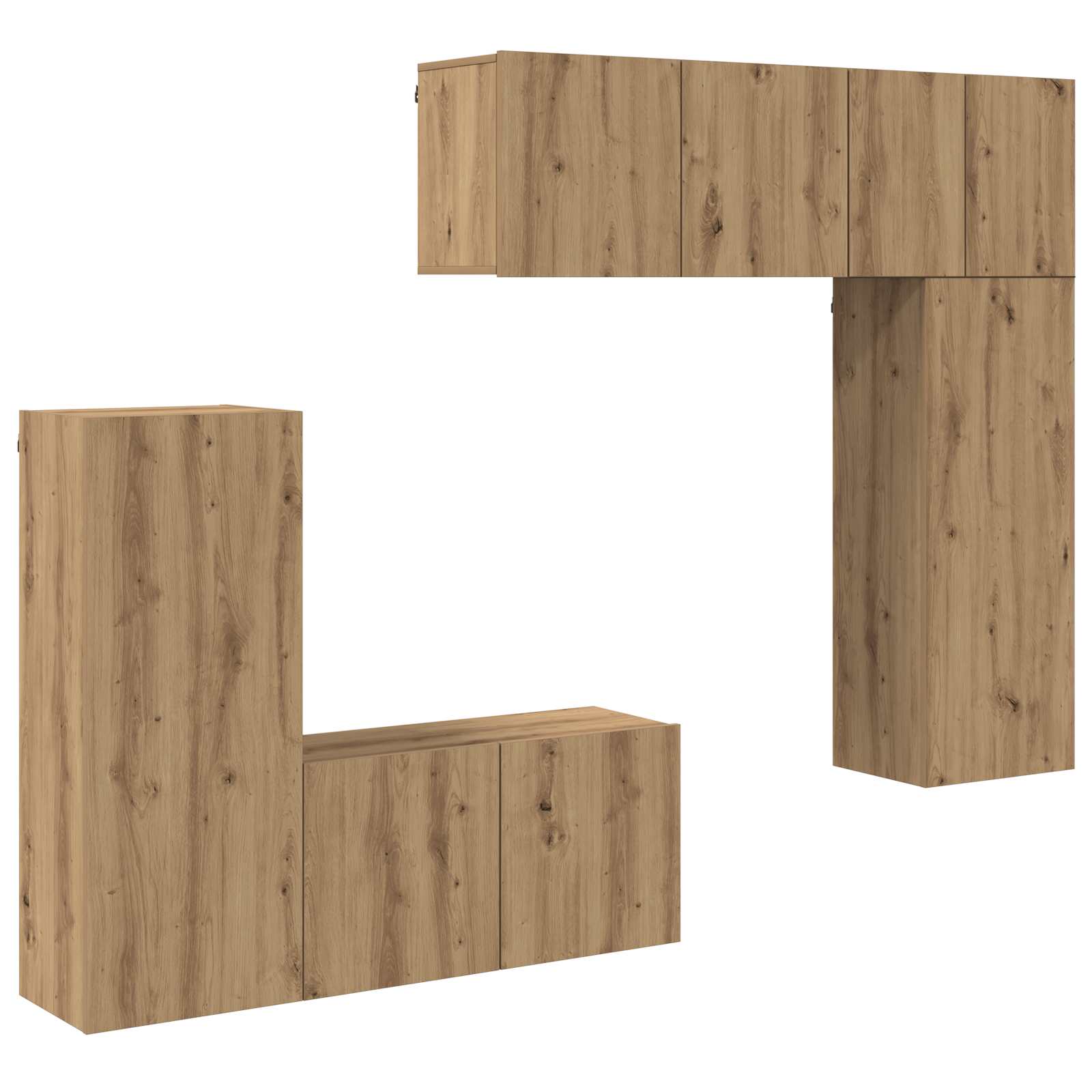 TV-Wandmöbel 5 stk. Artisan-Eiche Holzwerkstoff