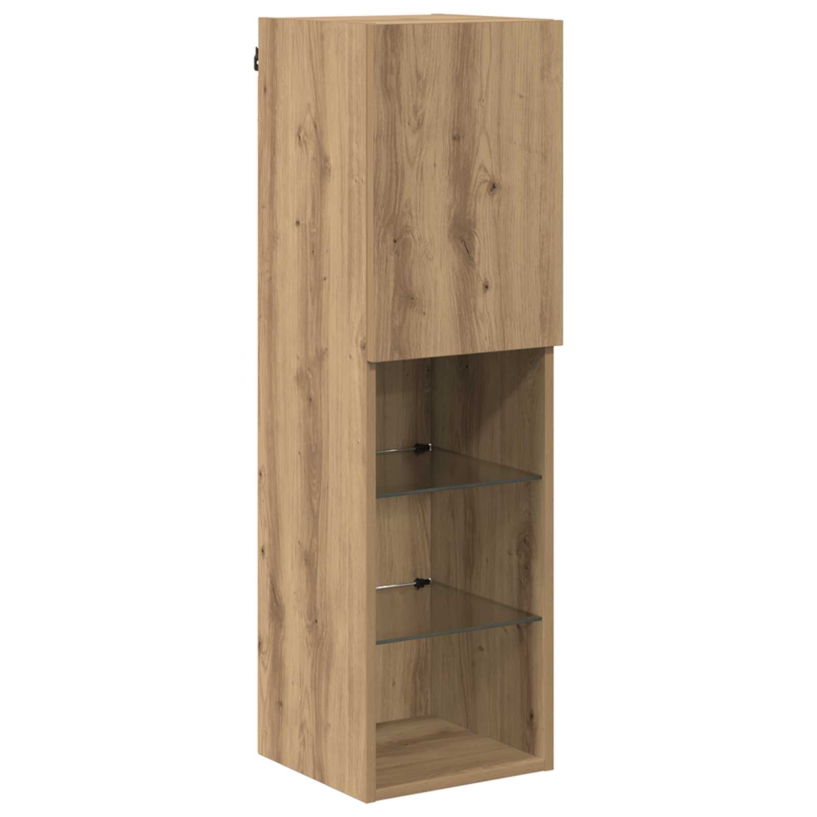 TV-Wandschrank-Set mit LED-Lichtern 7 stk. Artisan-Eiche