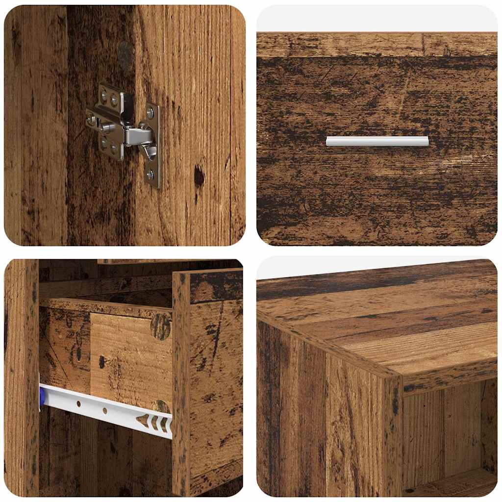 Highboard Altholz 50 x 42,5 x 225 cm Holzwerkstoff