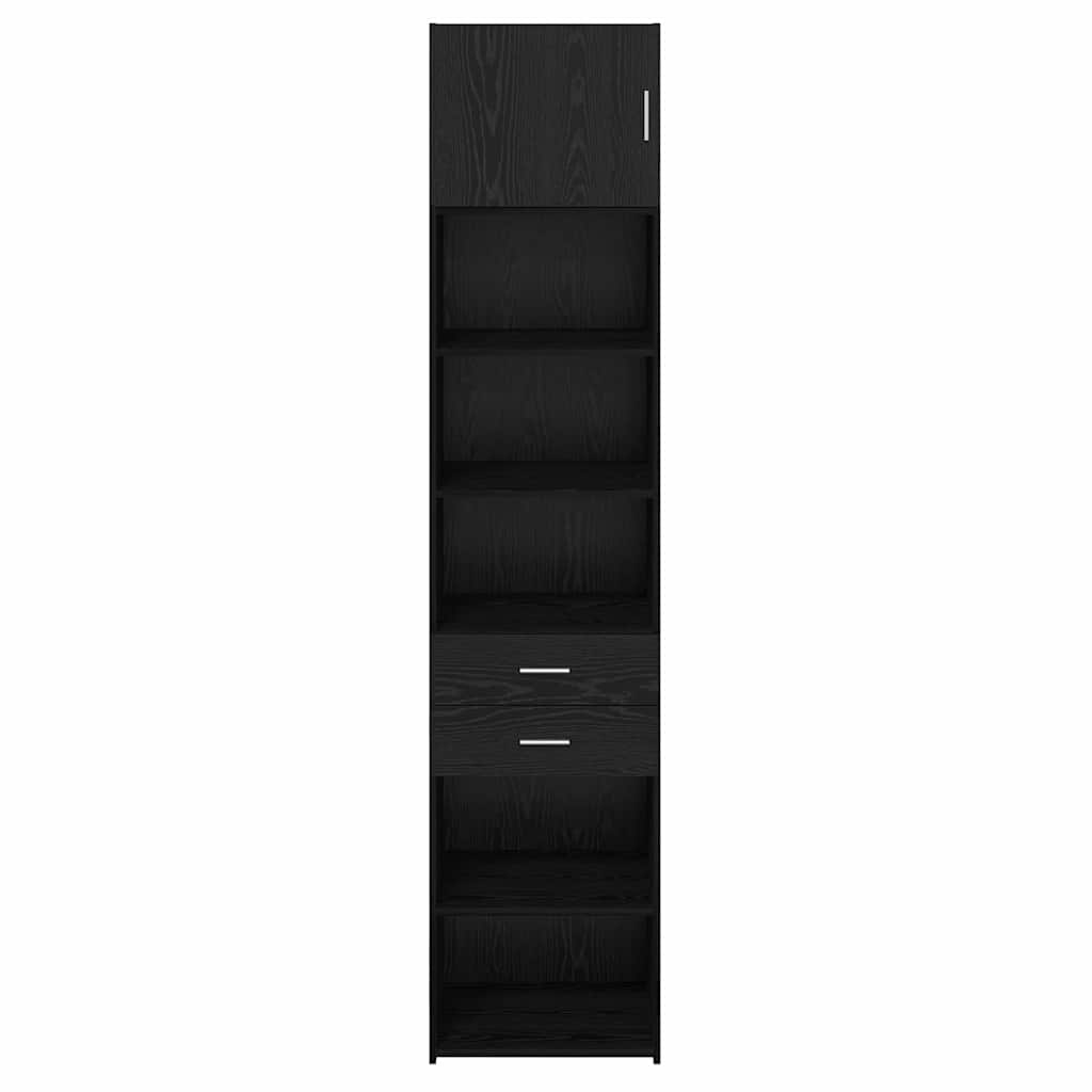 Highboard Schwarz Eichen-Optik 50 x 42,5 x 225 cm Holzwerkstoff