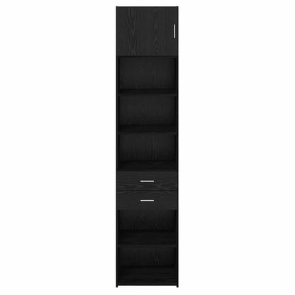 Highboard Schwarz Eichen-Optik 50 x 42,5 x 225 cm Holzwerkstoff