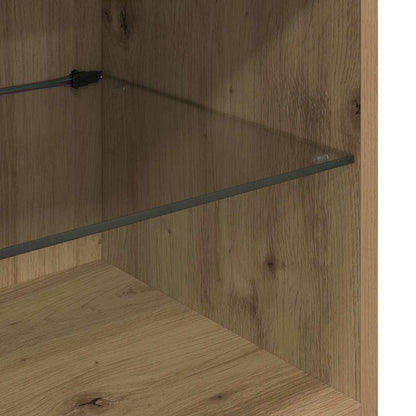 TV-Wandgeräte 8 stk. Artisan-Eiche Holzwerkstoff