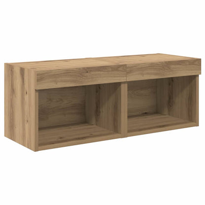 TV-Wandgeräte 8 stk. Artisan-Eiche Holzwerkstoff