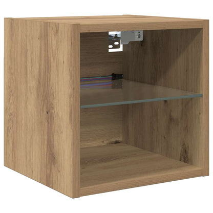 TV-Wandgeräte 8 stk. Artisan-Eiche Holzwerkstoff