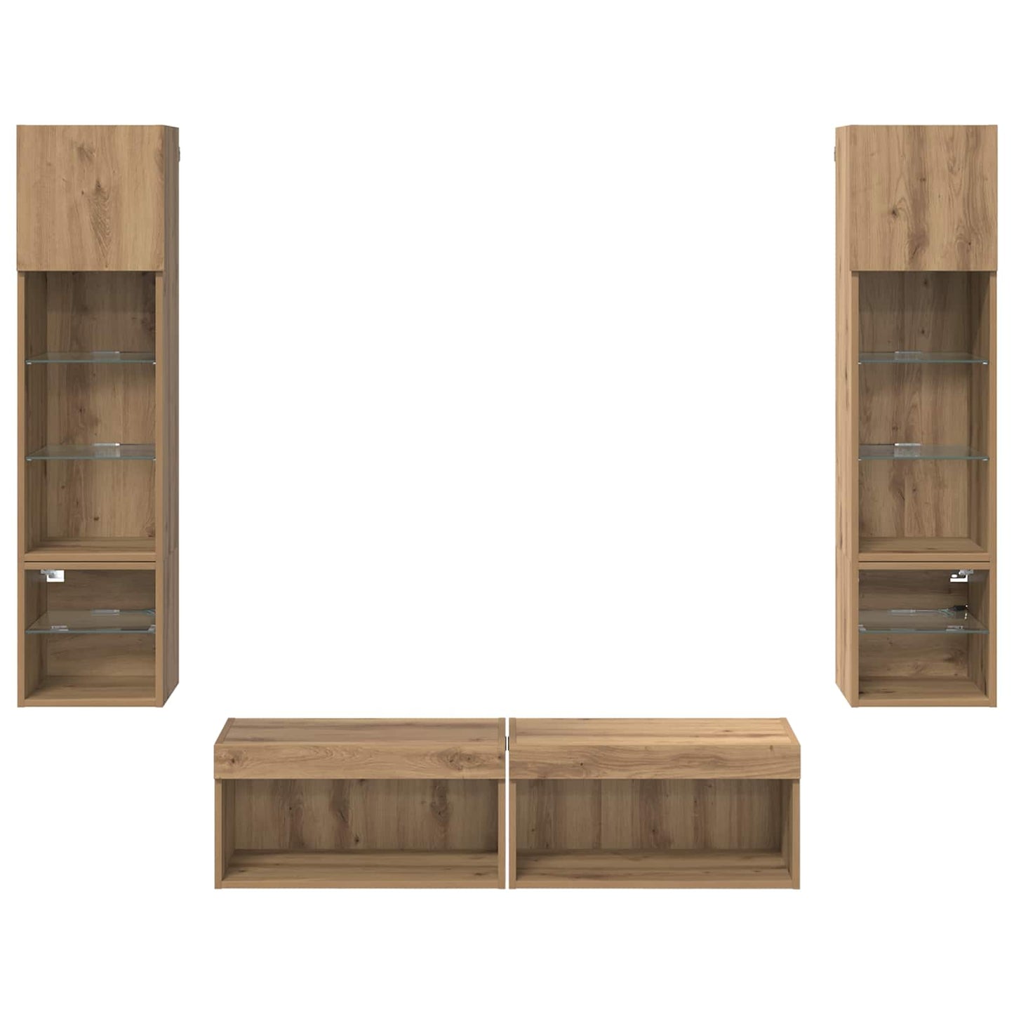 TV-Wandmöbel 6 pcs Artisan-Eiche Holzwerkstoff