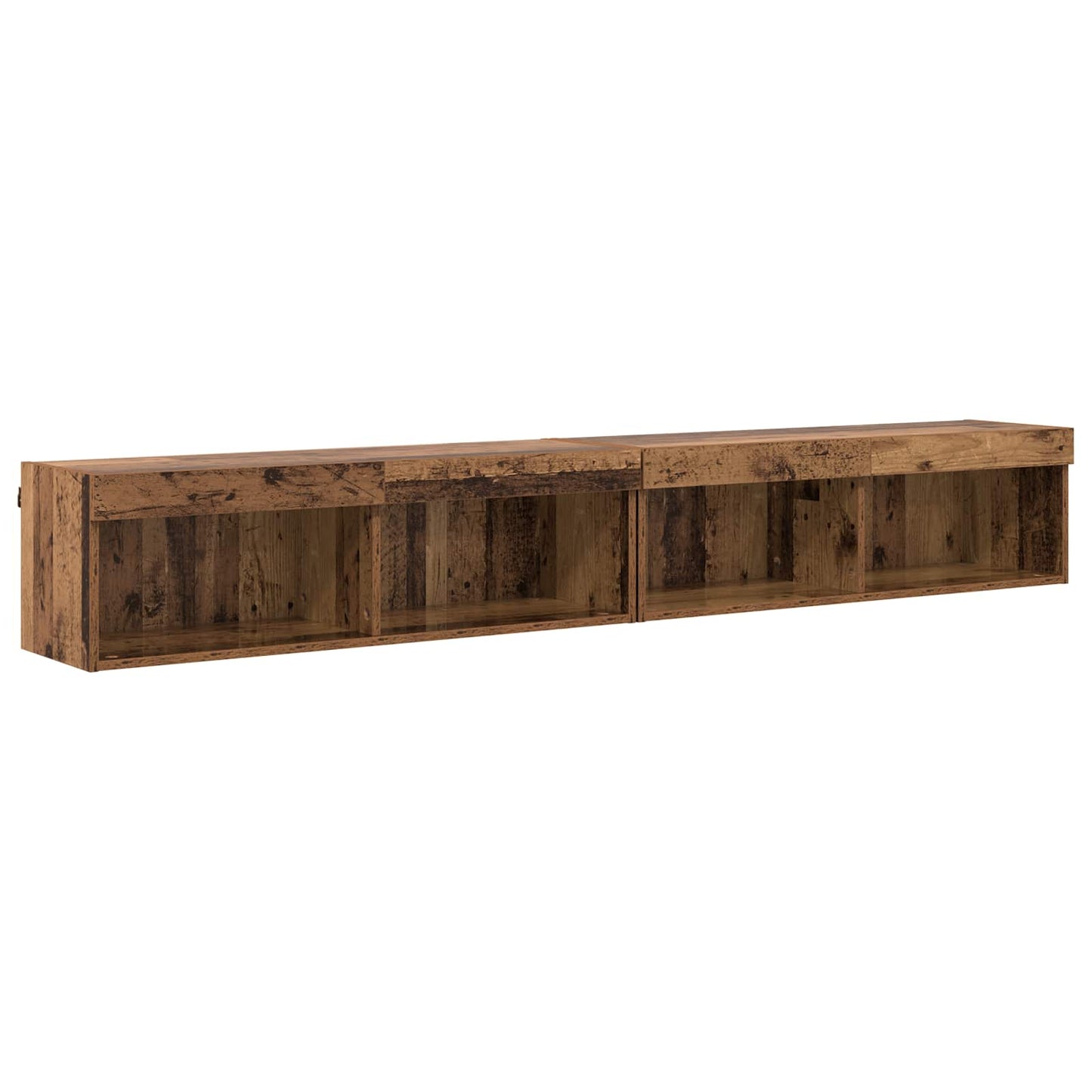 TV Wand Einheiten mit LED 5 stk. Altholz 100 x 30 x 30 cm