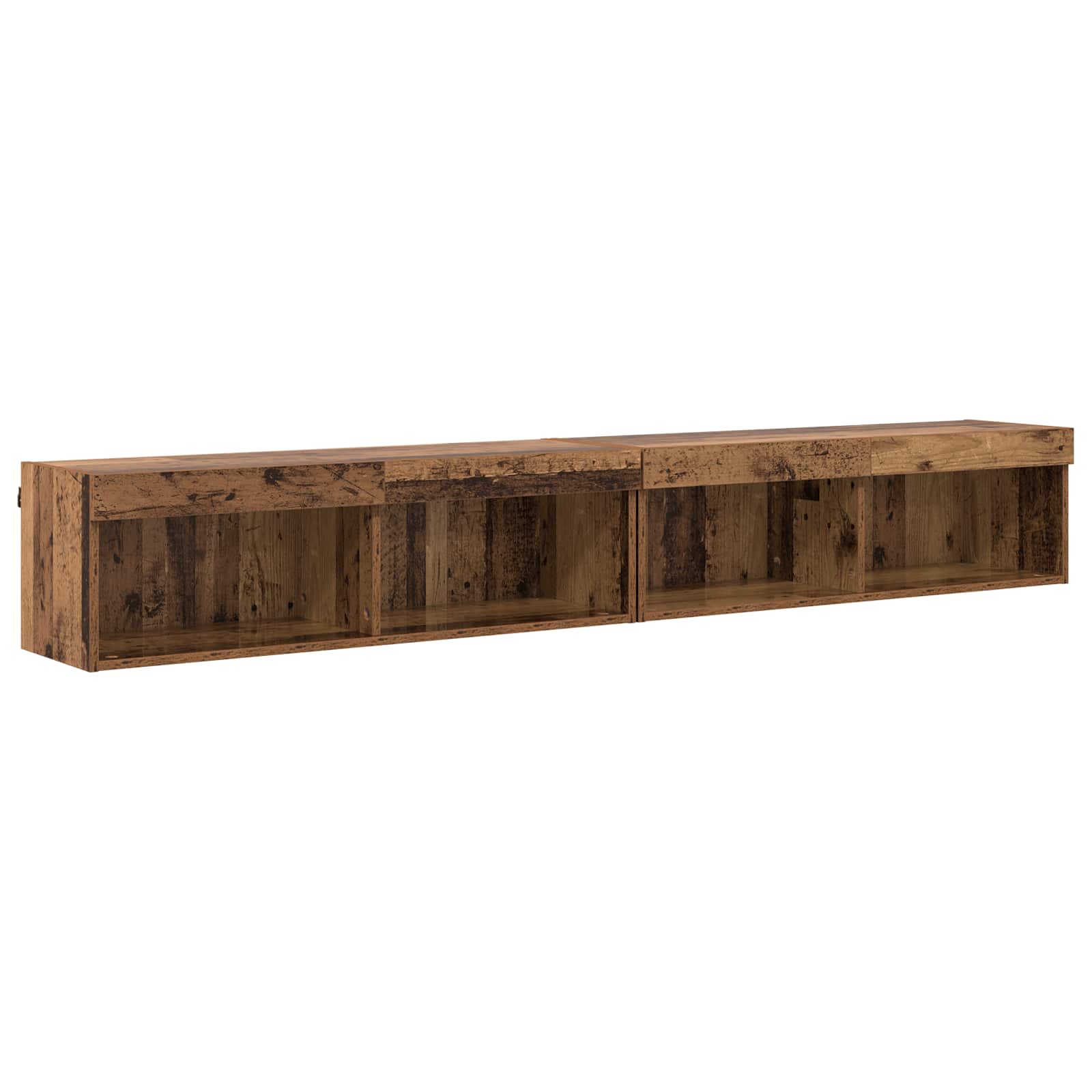 TV Wand Einheiten mit LED 5 stk. Altholz 100 x 30 x 30 cm