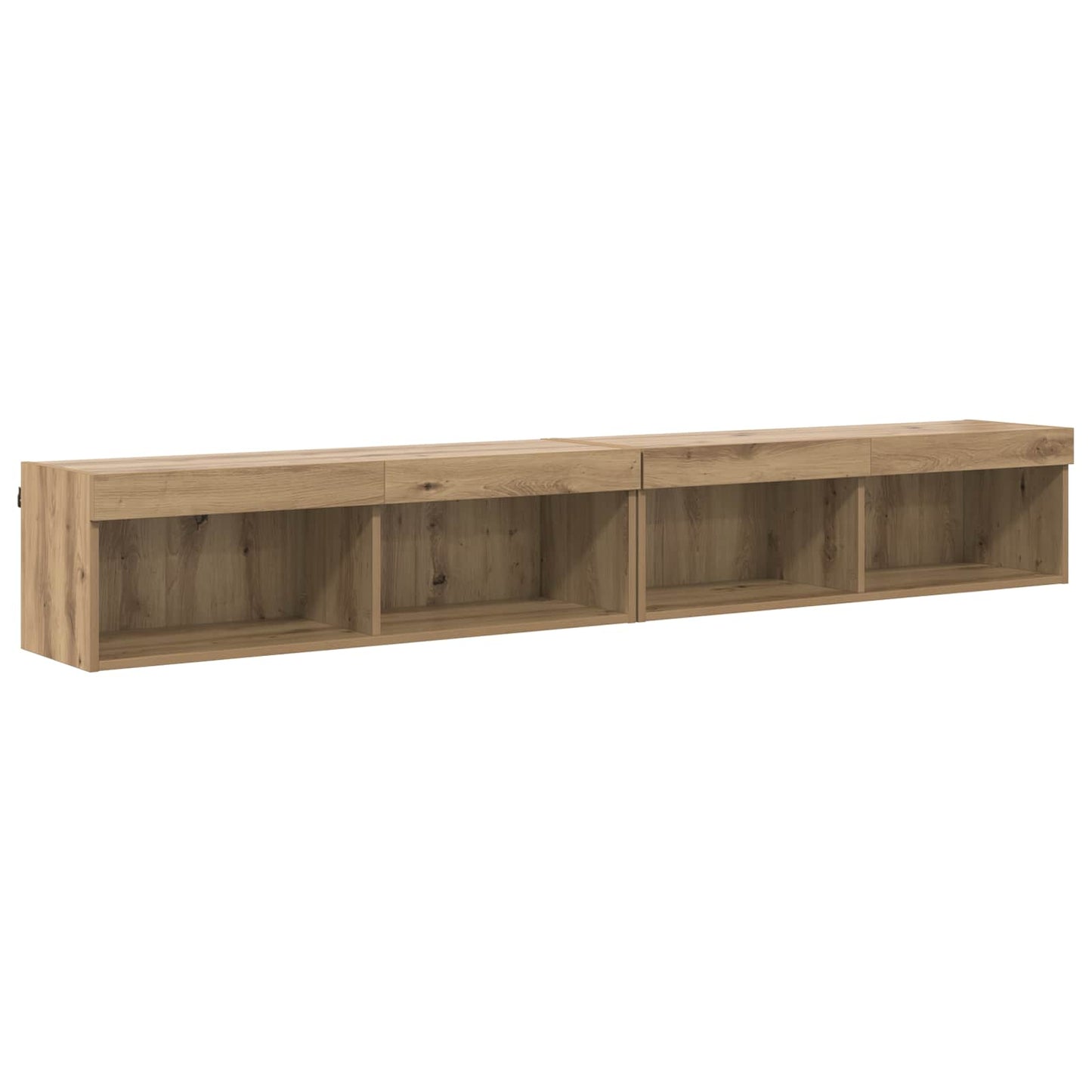TV Wand Einheiten mit LED 5 stk. Artisan-Eiche 100 x 30 x 30 cm