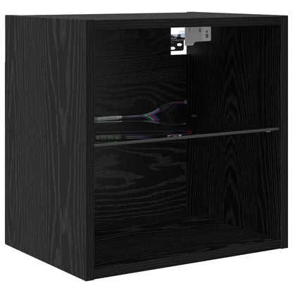 TV Wand Einheiten mit LED 5 stk. Schwarz Eichen-Optik