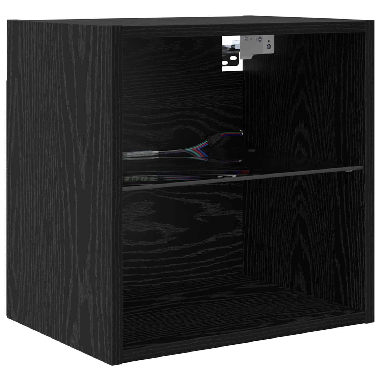 TV Wand Einheiten mit LED 5 stk. Schwarz Eichen-Optik