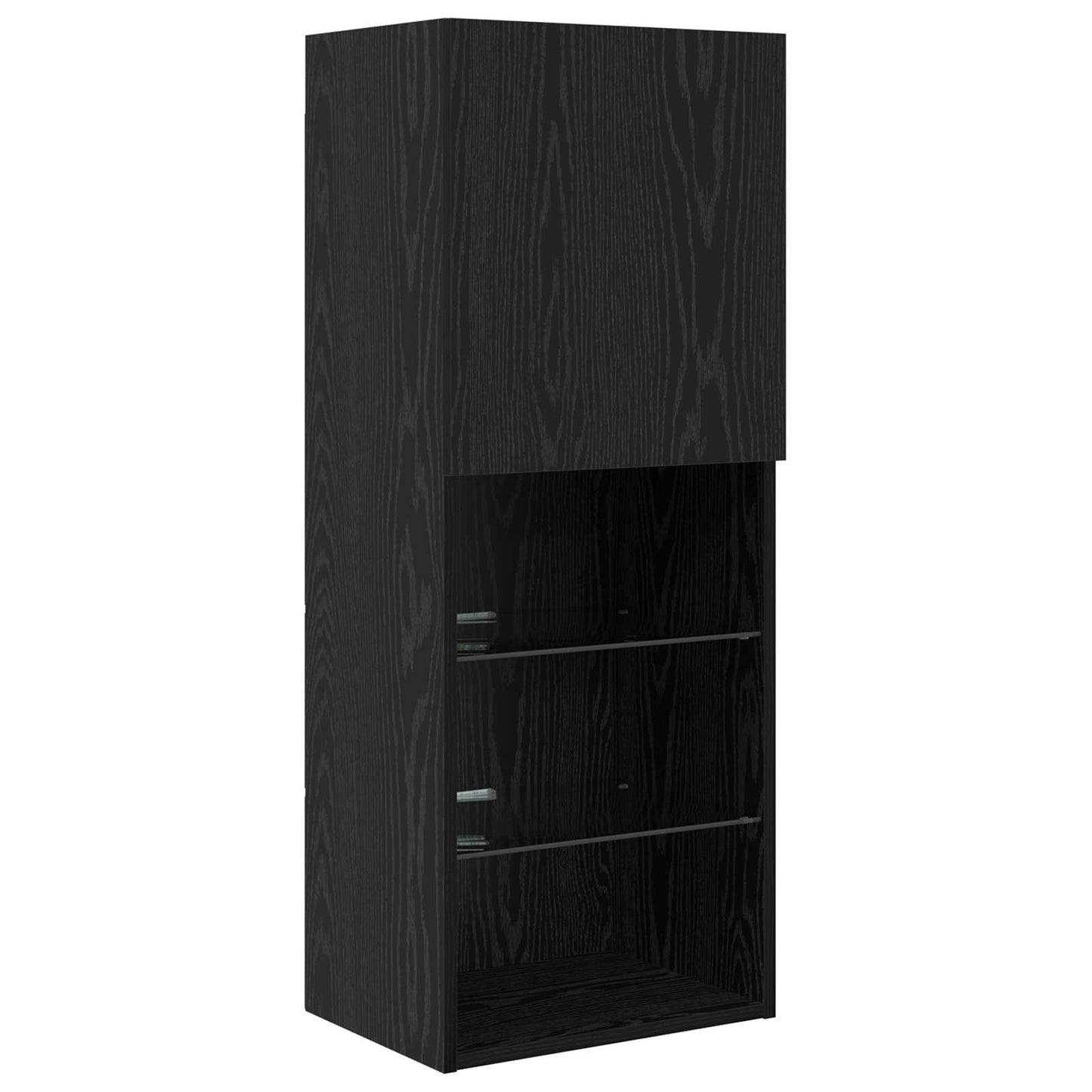 TV Wand Einheiten mit LED 5 stk. Schwarz Eichen-Optik