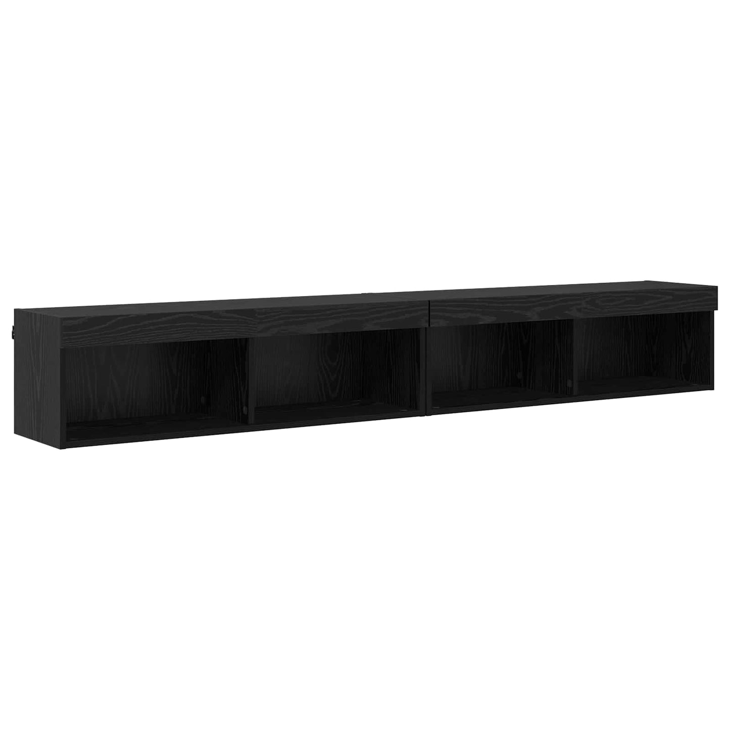 TV Wand Einheiten mit LED 5 stk. Schwarz Eichen-Optik