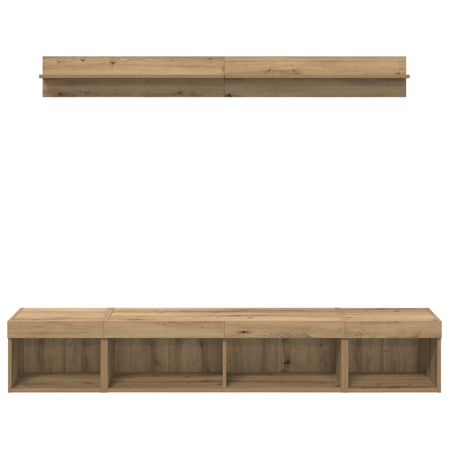 TV-Wandregal-Set 5 pcs Artisan-Eiche Holzwerkstoff