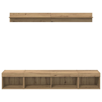 TV-Wandregal-Set 5 stk. Artisan-Eiche Holzwerkstoff