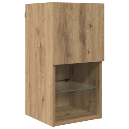 TV Wand Einheiten mit LED 6 stk. Artisan-Eiche