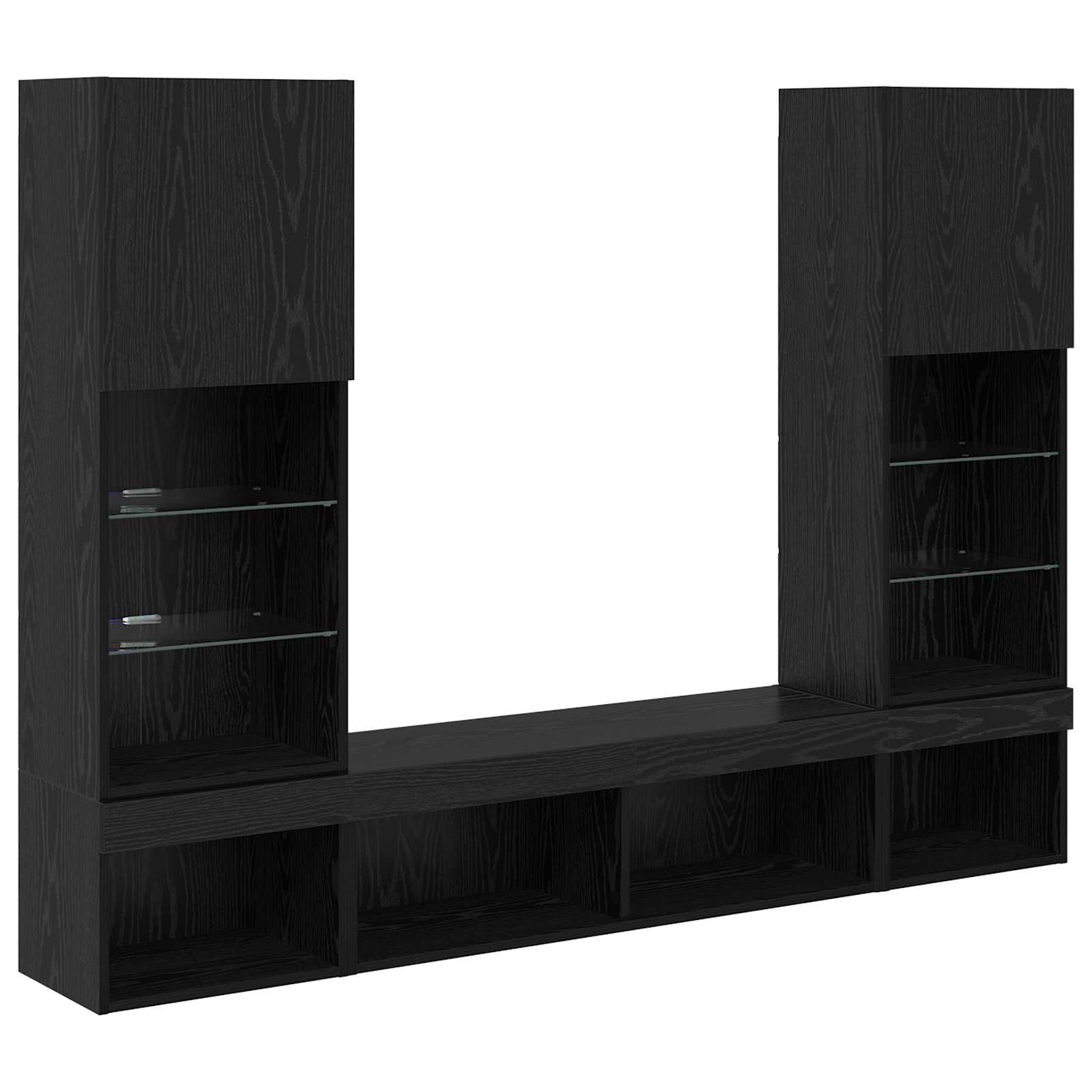 TV Wand Einheiten mit LED 5 pcs 40,5 x 30 x 102 cm